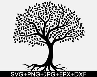 Pacchetto SVG Albero genealogico: Albero della vita, Monogramma, File di taglio Cricut (Download digitale)
