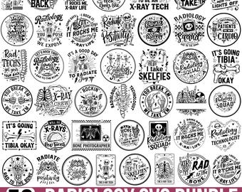 Radiology SVG Bundle, X-Ray Svg, X-ray tech Svg, Rad tech Svg, Skeleton Crew Svg, X-Ray designs, Radiate positivity, Technician for Cricut