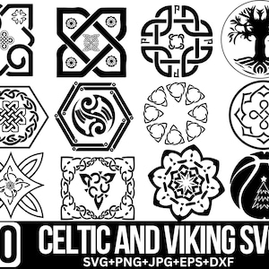 Celtic and Viking Svg Bundle, Celtic Kont Svg, Celtic Tree Of Life, Celtic Decor svg, Nordic svg, Viking vector, File For Cricut, Silhouette