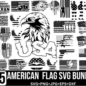 American Flag Svg Bundle, Distressed Flag svg, Veteran Army Svg, 4th Of July svg, Grunge Flag, Patriotic Flag svg, Constitution Svg, Cricut