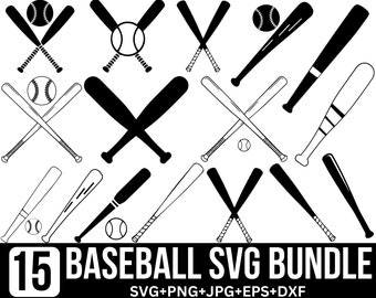 Baseball Bat Svg Bundle, Baseball svg Bundle, Sports Svg, Baseball Cricut, Baseball Bat Vector, Baseball Heart Svg, For Cricut, Silhouette