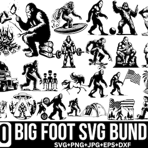 BigFoot Svg Png Bundle, BigFoot Sasquatch Svg, Yeti Svg, Forest Svg, Camping Svg, Adventure Svg, Bigfoot Clipart, Cut For Cricut, Silhouette
