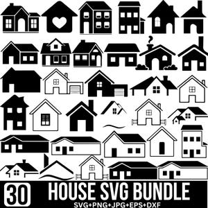 Lot Svg petite maison, Svg maison, Svg maison américaine, Svg maison sur le toit, Svg maison scandinave, Svg petite maison, Svg toiture de maison pour Cricut