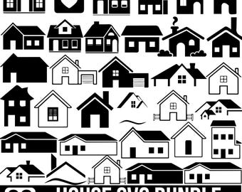 House SVG Bundle: Scandinavian & American Home Designs (Digital Download)