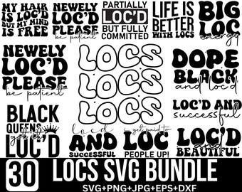 Locs SVG Bundle: Locs And Energy Svg, Black girl Svg, Loc Queen Svg, Afro lady Svg, Melanin Svg, African American Svg For Cricut, Silhouette