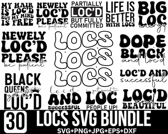 Locs SVG Bundle: Locs And Energy Svg, Black girl Svg, Loc Queen Svg, Afro lady Svg, Melanin Svg, African American Svg For Cricut, Silhouette