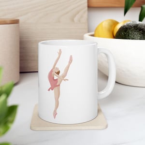 Ballet Mug, Illustrated Ceramic Mug, Ballet Gift, Ballerina Gift , Dance Teacher Gift, Ballet Dancer Mug, Ballet Teacher Gift, Personalized