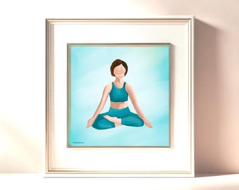 Yoga Pose Watercolor Print, Motivational Yogi Art-265 - Etsy