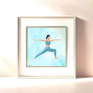 Yoga Art Print, Illustrated Yoga Poster, Yoga Wall Art, Gift for Yogi, Yoga Decor, Yoga Studio, Yoga Lover Gift, Yoga Pose Illustration