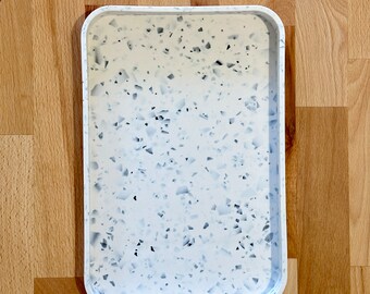 Black & White large terrazzo tray SKANDI