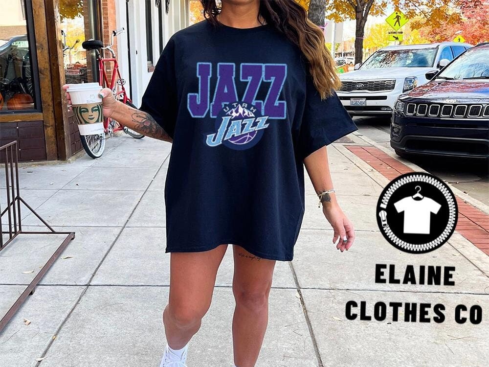 Utah Jazz Fanatics Branded Mono Logo Graphic Oversized Crew Sweatshirt -  Womens