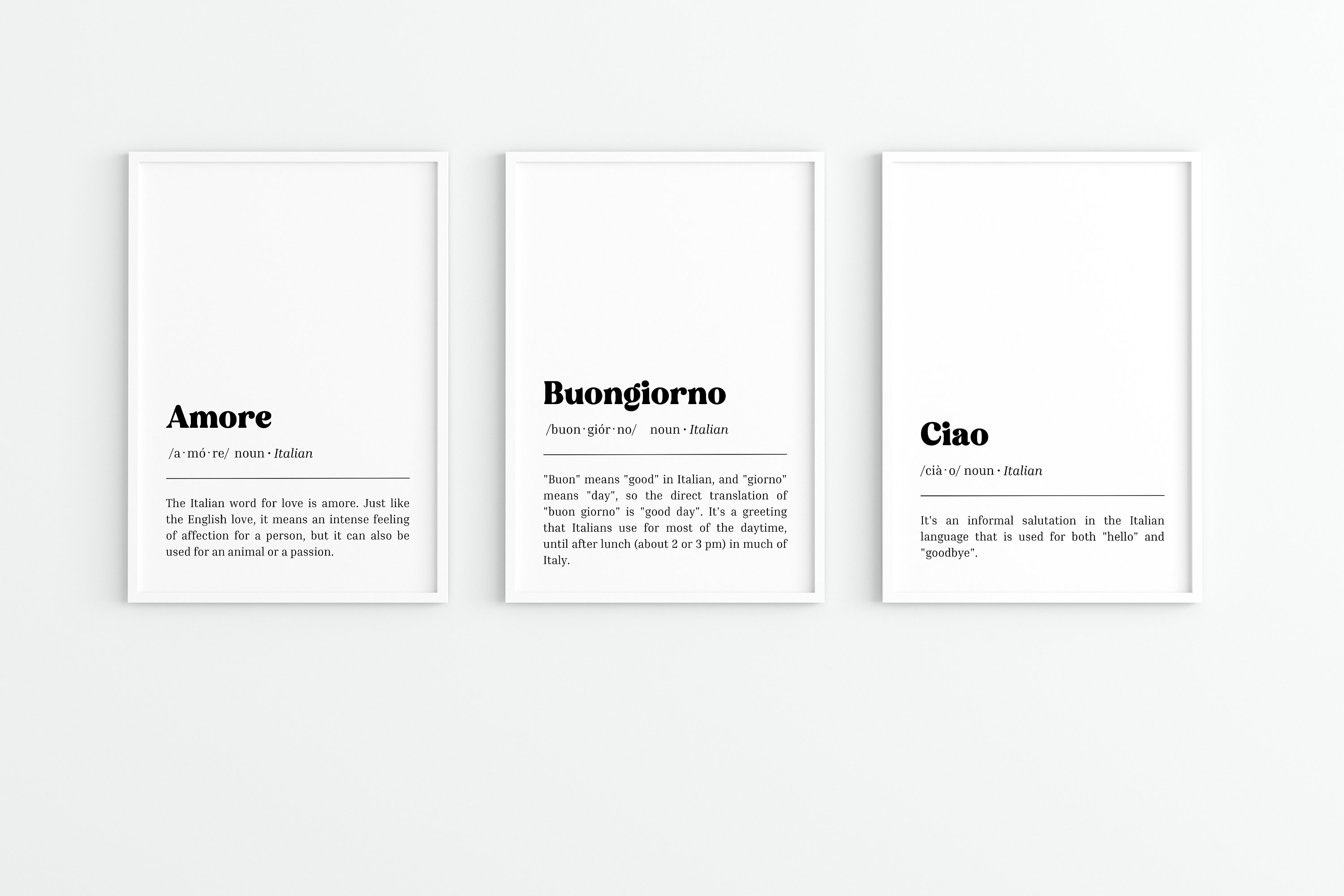 Italian Words Wall Art, Italian Art, Funny Italian Definitions, Italian