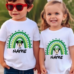 Personalized Happy St Patrick's Day Png, Boho Rainbow Patrick Png, Mouse St Patrick's Day, Custom Name, Saint Patrick's Day, Lucky Vibes Png