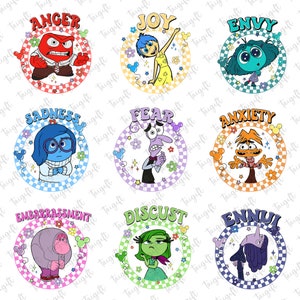 Inside Out Friends Svg Bundle, Family Trip, Core Memory Day Svg, Magical Kingdom, Vacay Mode, Character Cartoon,Para BCBA ABA,Speech Therapy
