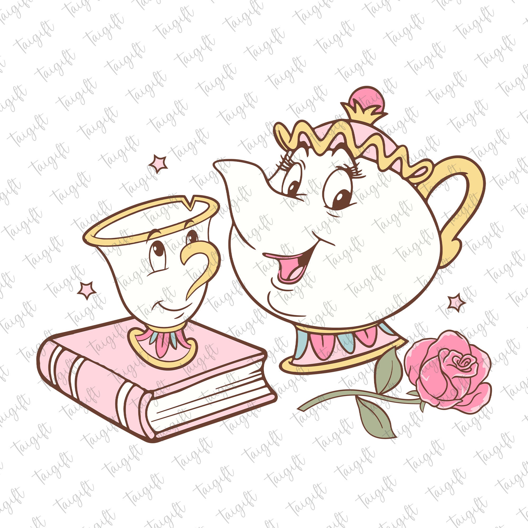 Chip Beauty and Beast Png - Etsy, image size:2000x2000