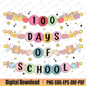 100 Tage der Schule Armband Kunst, 100 Tage der Schule Armband Kunst, Schulleben Kunst, Lehrer 100 Tage Kunst, Schule Gekritzel Kunst, Schul-Hemd