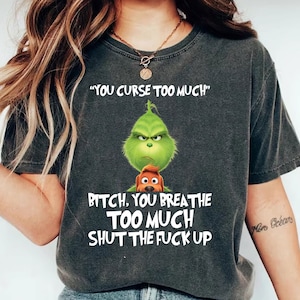 Maldices demasiado Png, Grinchmas Navidad Png, Navidad de moda Png, Amor de perro, Navidad retro Png, Personaje divertido Png Diseño de sublimación