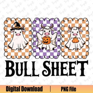 Funny Halloween Cow PNG, Bull Sheet Ghost Cow Png, Cute Farm Animal Halloween Png, Halloween Png, Spooky Season Png, Cow Lover Png