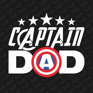 Capitão Dad Svg, Dad Superhero Svg, Super Dad Svg, Dia dos Pais Svg, Novo presente do papai, Pai engraçado SVG, Melhor pai de todos os tempos Svg, Capitão América