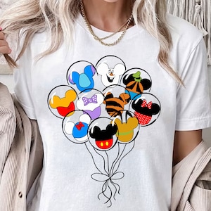 Myszka i przyjaciel balon SVG, Kubuś Puchatek balon SVG, Magiczne Królestwo SVG, Pasująca rodzina SVG, SVG, Pliki PNG do sublimacji Cricut