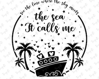 The Sea It Calls Me Svg, Wish Vacation Svg, Family Cruise Svg, Cruise Trip Svg, Beach Vacation Shirt, Vacation Vibes Svg,Png For Sublimation