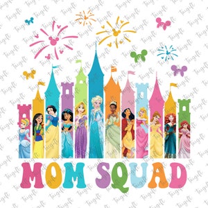 Princess Mom Squad Png, Mother's Day Png, Princess Png, Mom Vacation Png, Retro Motherhood Png, Funny Mom Png, Mama Life, Gift for Mom