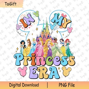 In My Princess Era png, familie-uitje 2024 png, prinses png, magisch koninkrijk png, familievakantie png, familieshirt, meisjesreis png