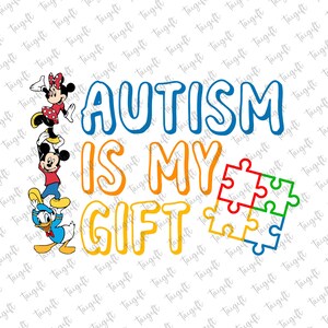 Muis Autisme is mijn geschenk Png, Autisme Puzzelstuk Png, Autisme Bewustzijn Png, Muis en vrienden, Autisme Acceptatie Png, Autisme Ondersteuning Png