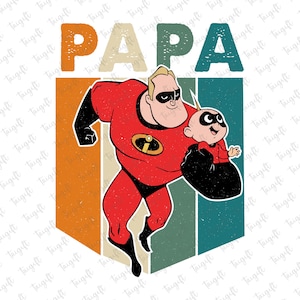 Super Dad Png, Dia dos Pais Png, Superhero Papa Png, Best Dad Ever Png, Pai e Filho, Vacay Mode Png, Reino Mágico, Férias em Família