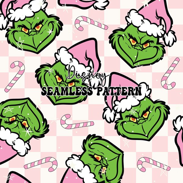 Grinch Seamless Pattern Png - Etsy