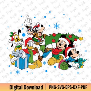 Christmas Vacation Svg, Christmas Mouse and Friends Svg, Merry Christmas Svg, Christmas Costume Svg, Santa Claus Svg, Christmas Gifts