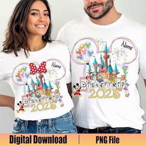 Personalized Family Trip 2025 Png, Wish Trip 2025 Png, Mouse and Friend, Castle Png, Magical Kingdom Png, Matching Family Png,Vacay Mode Png