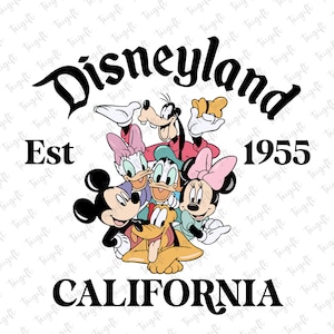 Myszka i Przyjaciel Svg, Wakacje Rodzinne Svg, Myszka Est 1955, Wycieczka Rodzinna Svg, Magic Kingdom Svg, Kolorowy Tryb Wakacyjny Svg, Pliki Svg Dla Cricut