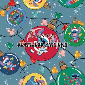 Christmas Magical Seamless Pattern, Santa Christmas Seamless Pattern, Character Seamless Pattern, Merry Christmas Seamless Digital Paper