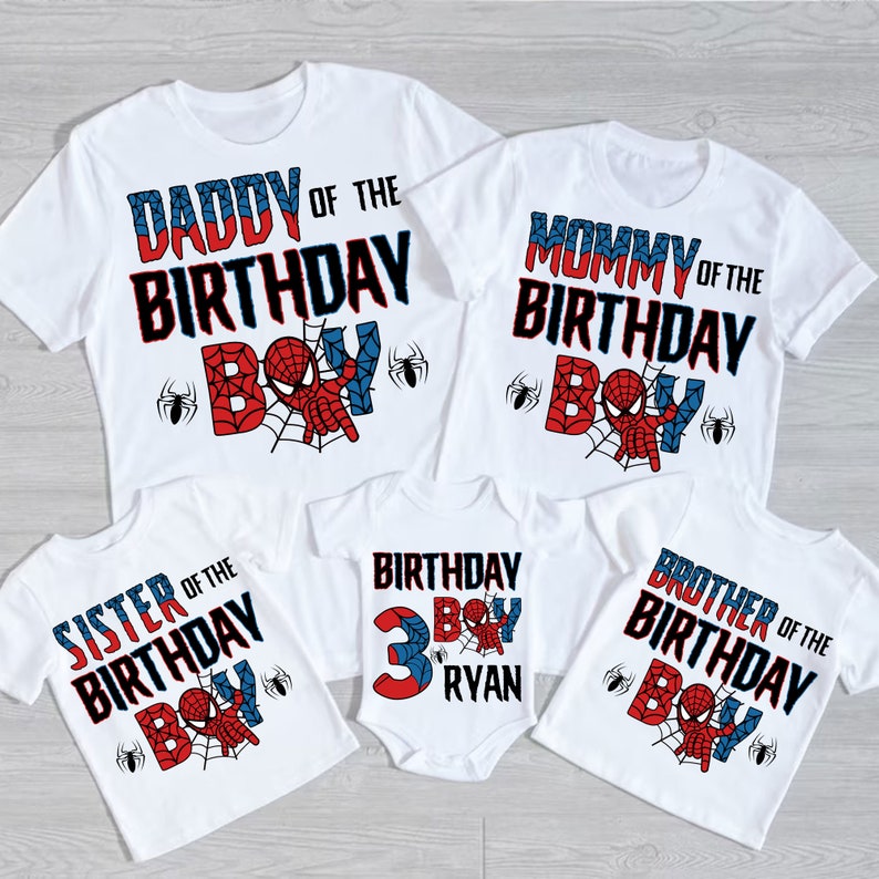 Personalized Spiderman Birthday Boy Png, Family Birthday Spiderman Png, Spiderman Birthday Png, Spidey Birthday Boy,Spider Hero Birthday Boy image 1