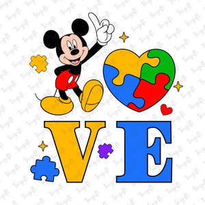 Hou van muis autisme, puzzelstukje SVG, autisme bewustzijn SVG, muis en vrienden, autisme acceptatie, 2 april, karakter autisme, autisme ondersteuning