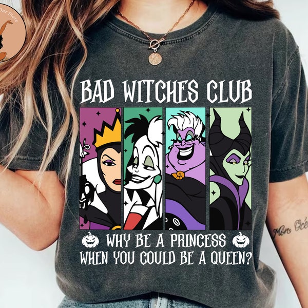 Bad Witches Club Svg, Halloween Costume, Vintage Villain Gang Svg, Villains Wicked Svg, Family Trip Svg, Trick Or Treat Svg