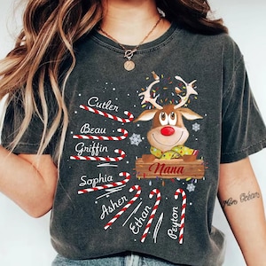 Personalisierte Weihnachten Rentier Nana Png, Weihnachtszuckerstangen Png, Frohe Weihnachten Png, Rentier Weihnachten, Weihnachtsvibes Png