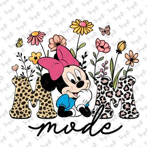 Floral Mouse Mom Mode Png, Happy Mother's Day Png, Leopard Mama Mouse Png, Mama Mini Mouse, Mama Life Png, Beste moeder ooit Png, Cadeau voor moeder