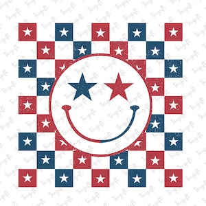 Smiley Face 4th Of July Png, American Flag Smiley PNG, Independence Day Png, Memorial Day Png, Fourth of July Png, Patriotic American Flag