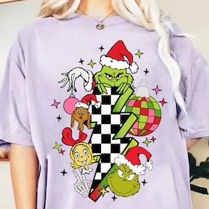 Merry Grinchmas Png, Christmas Character Png, Christmas Lightning Bolt, Merry Christmas Png, Trendy Christmas Png, Christmas Holiday Png