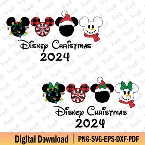 Merry Christmas 2024 Svg, Christmas Mouse Head Svg, Mouse and Friends, Christmas Svg, Xmas Holiday Svg, Christmas Srason Svg, Vacay Mode Svg