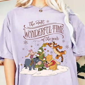 The Most Wonderful Time Of The Year Png, Christmas Bear And Friends Png, Merry Christmas Png, Winnie The Pooh Christmas, Christmas Cartoon
