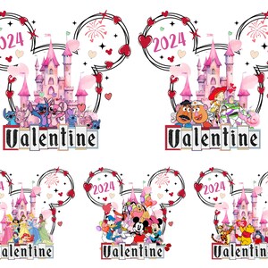 Happy Valentine Png Bundle, Mouse Valentine's, Winnie The Pooh Valentine, Valentine Character,Valentine Princess, Toy Valentine, Castle Love