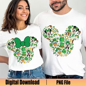 Bundle Mouse and Friends St Patrick Day Png, Happy St Patrick Day Png, Lucky Season Png, Lucky Clover Png, St Patrick Shirt Design