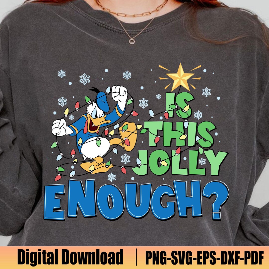 Is This Jolly Enough Svg, Christmas Duck Svg, Cartoon Characters ...