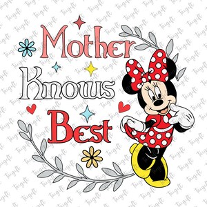 Moeder weet het beste Svg, moeder leven Svg, Mama Mouse Svg, beste dag ooit Svg, Moederdag Svg, muis en vrienden Svg, muis moeder, cadeau voor moeder