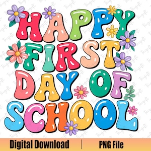 Feliz Primeiro Dia de Aula PNG, Volta às Aulas PNG, Camiseta Colorida de Volta às Aulas, Escola Descolada PNG, Professor Aluno PNG, Design de Camiseta de Aluno
