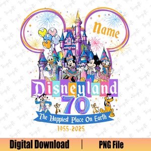 70º aniversário personalizado em PNG, Rato e amigos, Celebração da turnê pela Califórnia em PNG, Férias em família em PNG, Camisa combinando com a família, Modo Férias