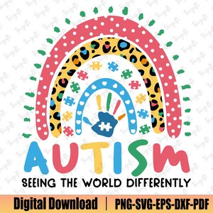 Autisme bewustzijn SVG, puzzelstukje regenboog SVG, advocaat ondersteuning SVG, neurodiversity design, autisme acceptatie SVG, be Kind SVG, autisme shirt